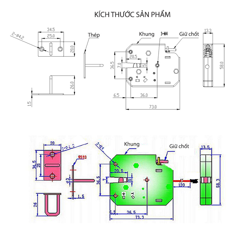 Khóa điện từ thông minh cho hòm, tủ, hộp, các máy bán hàng tự động