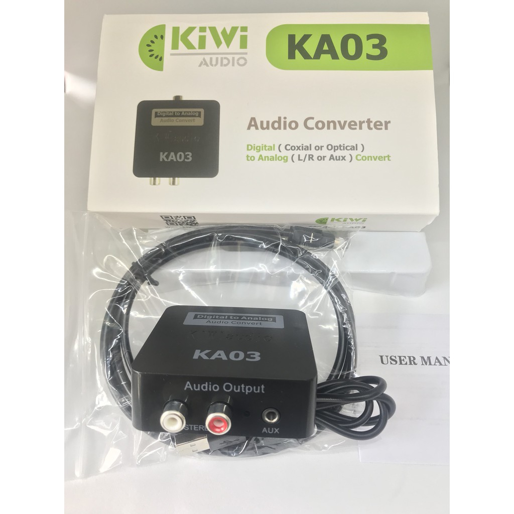 Bộ Chuyển Âm Thanh TV 4K Quang Optical Sang Audio AV Ra Amply + Cáp Optical (1m) Bộ Chuyển Quang Âm Thanh Bộ Chuyển Đổi Âm Thank DIGITAL Sang ANALOG Hàng Chính Hãng