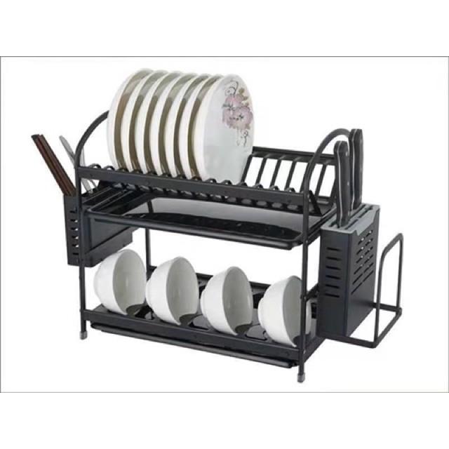 Kệ úp bát đĩa cắm dao thớt sơn tĩnh điện đa năng cao cấp 100% 2 loại