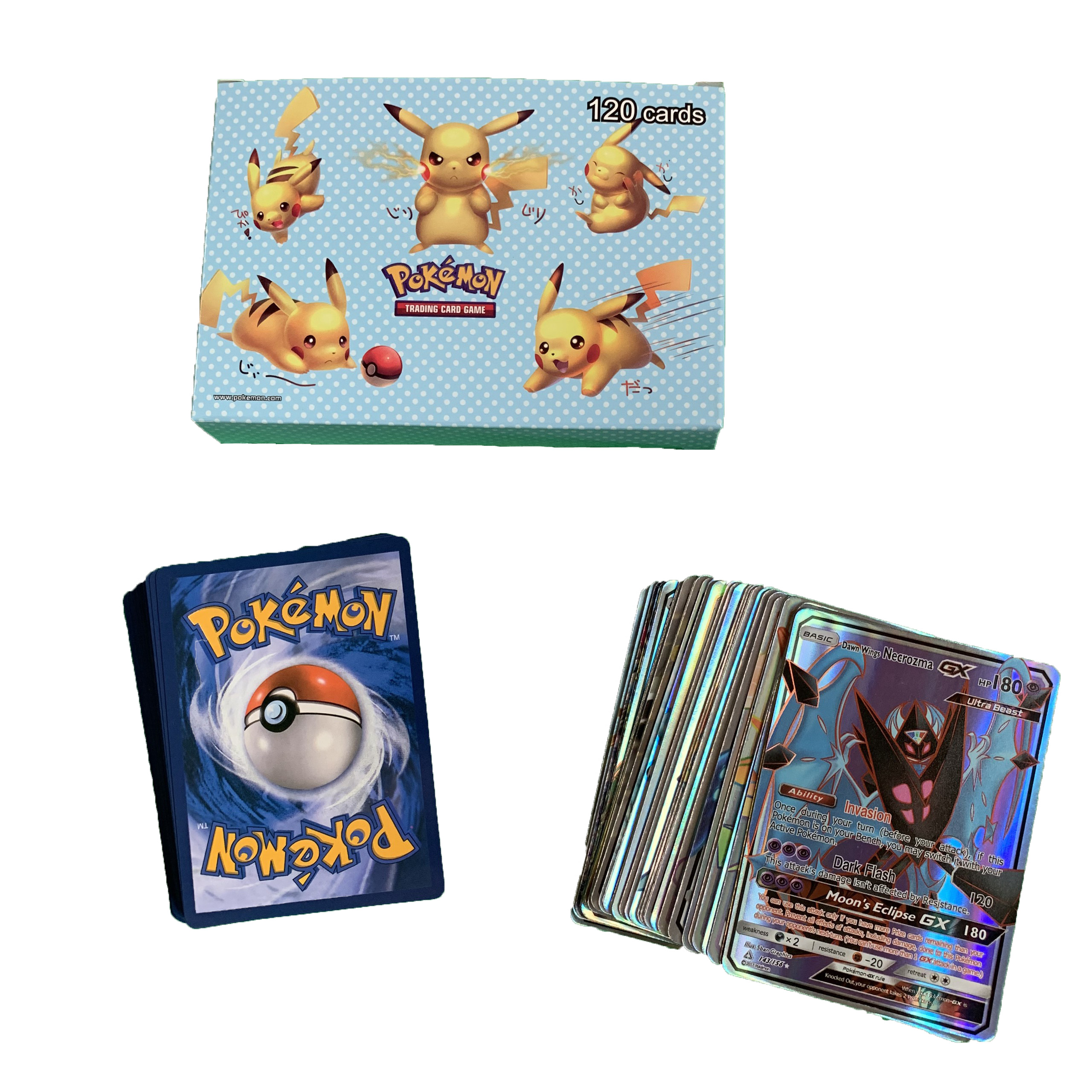 Bộ Thẻ Bài Pokemon 120 Thẻ (115Gx+5Mega) Chơi Đối Kháng New Đẹp