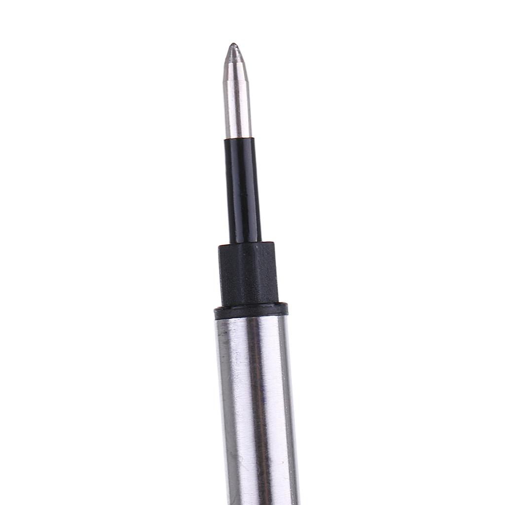 10PCS Metal Gel Pen Refill Rollerball Pen Standard Black Ink Writing Tools