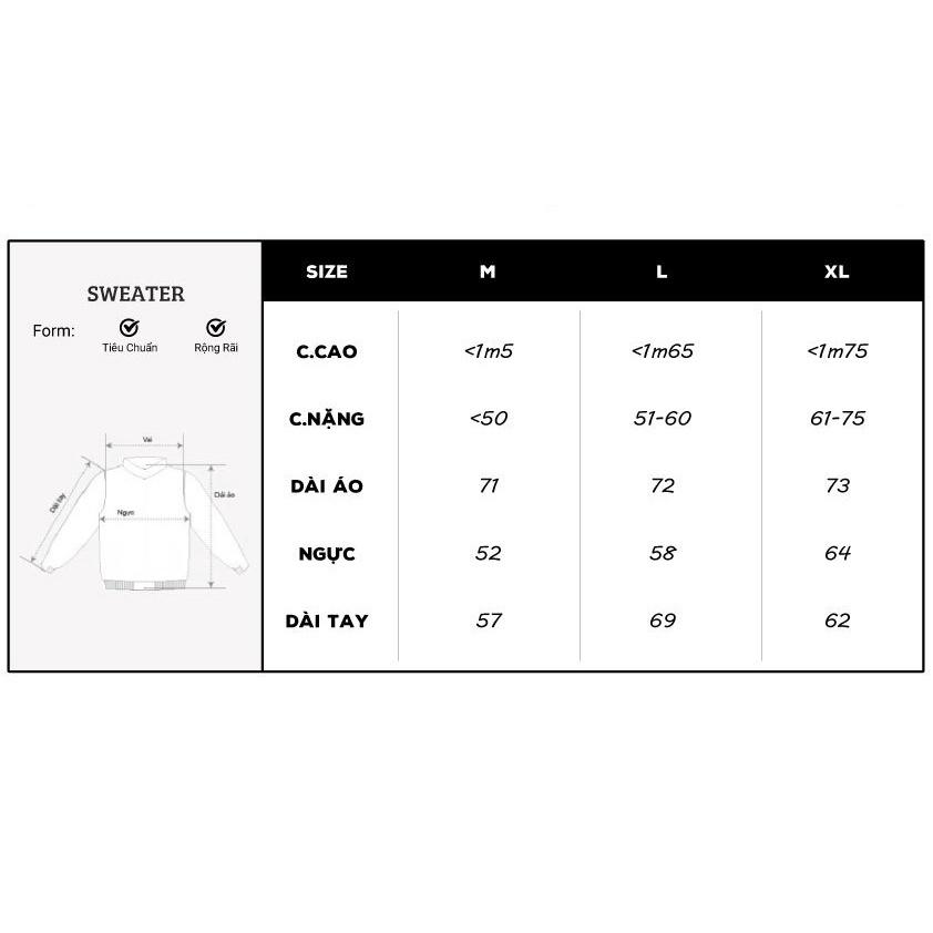 Áo Sweater MAYA Album SPACE form rộng Unisex phong cách hiện đại trẻ trung phù hợp đi học đi chơi
