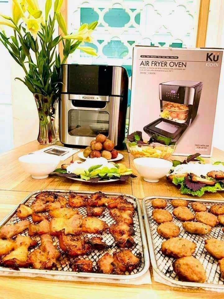 Nồi Chiên Không Dầu Bằng Thép Không Gỉ - KUCHEN ĐỨC 1128 - 12 Lít - Hàng chính hãng