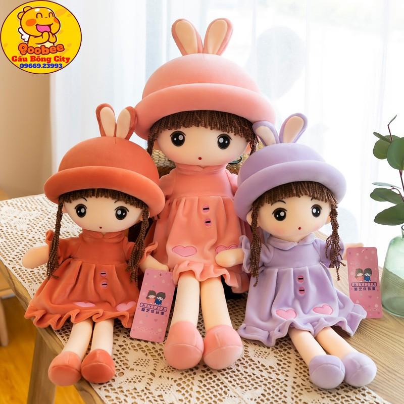 Gấu bông Búp Bê Váy Nhung Tim Đủ Size Cao Cấp