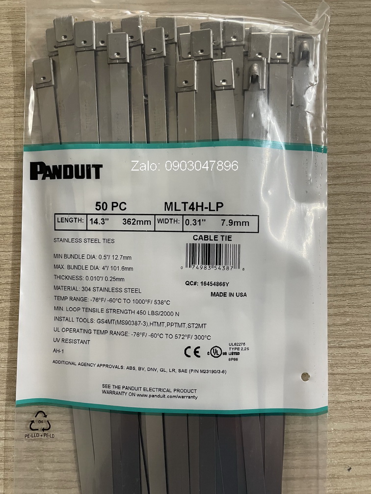 Dây rút inox, dây thít inox, dây lạt inox, Cable tie, Staness steel cable tie, dây rút 7.9x360mm - Hàng nhập khẩu USA