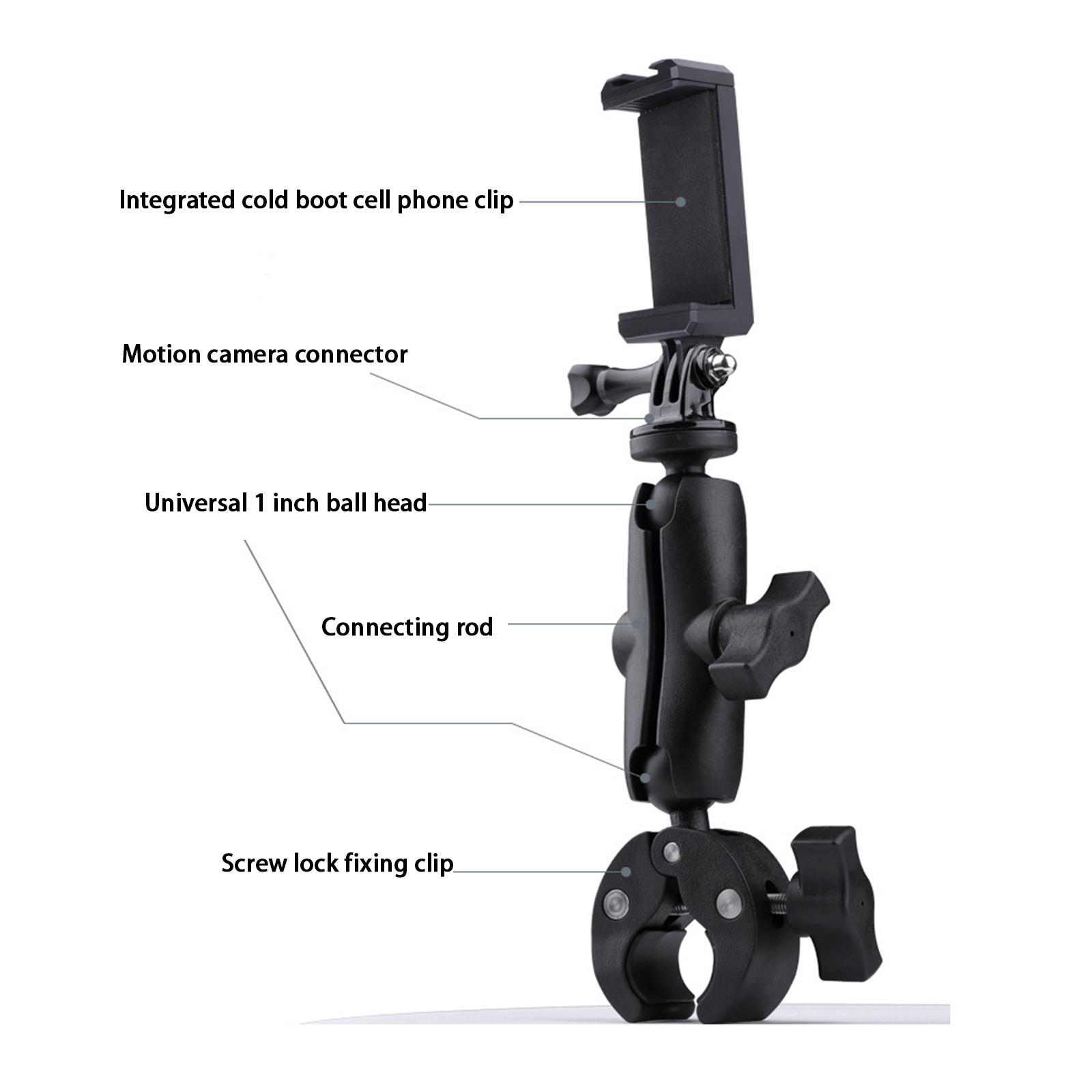 Motorcycle Handlebar Camera Mount 1/4 360 Degree Rotary