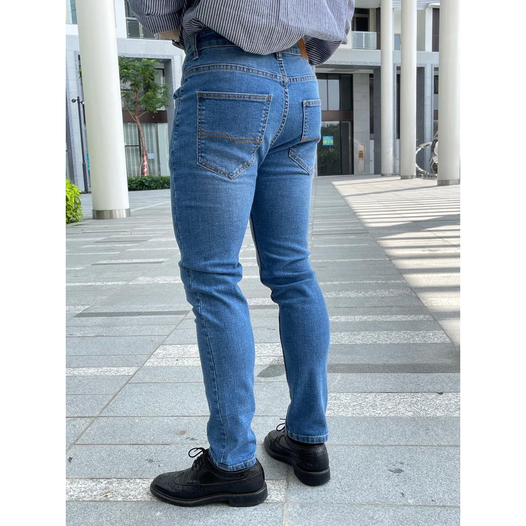 Quần Jeans Nam ống suông ôm MWID001M ALE JEANS - Xanh trung