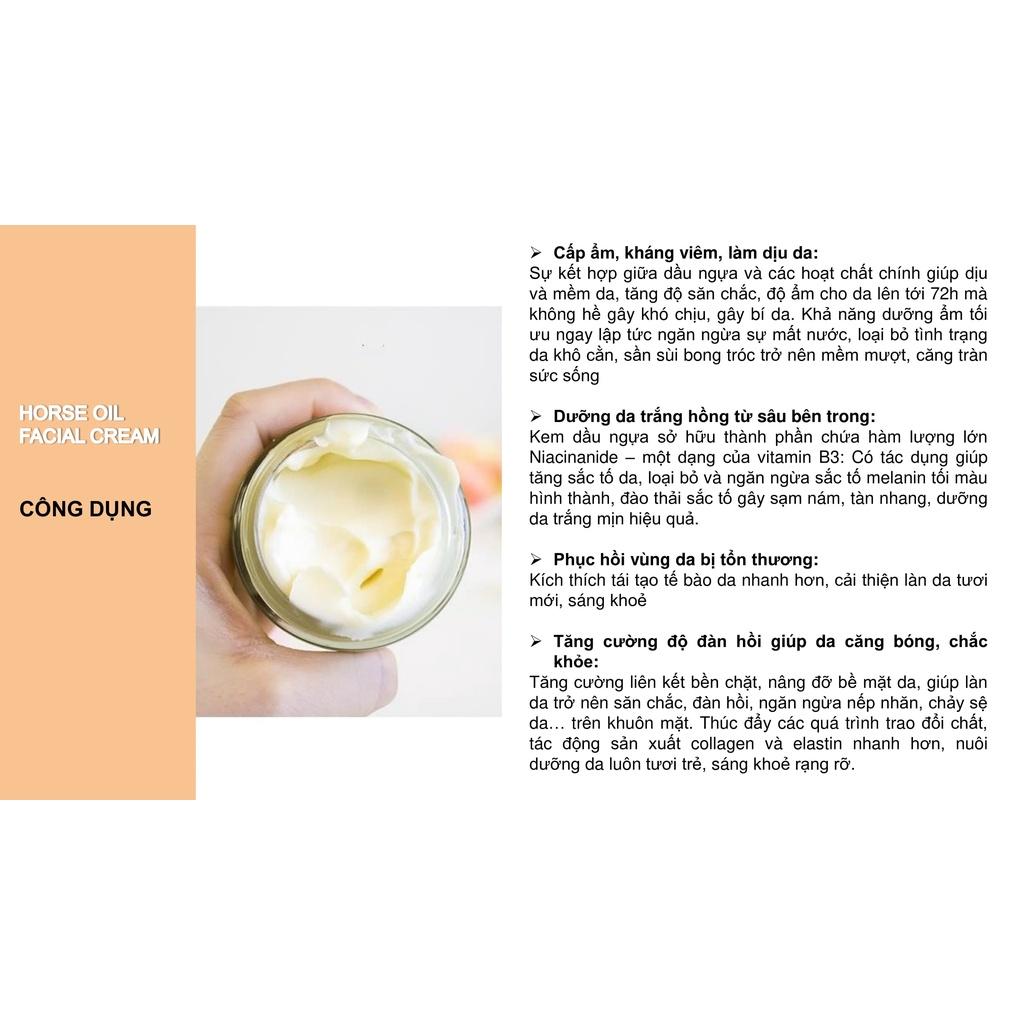 Kem dưỡng tái tạo da Dầu Ngựa Horse Oil Facial Cream Laura Sunshine Nhật Kim Anh 70gr