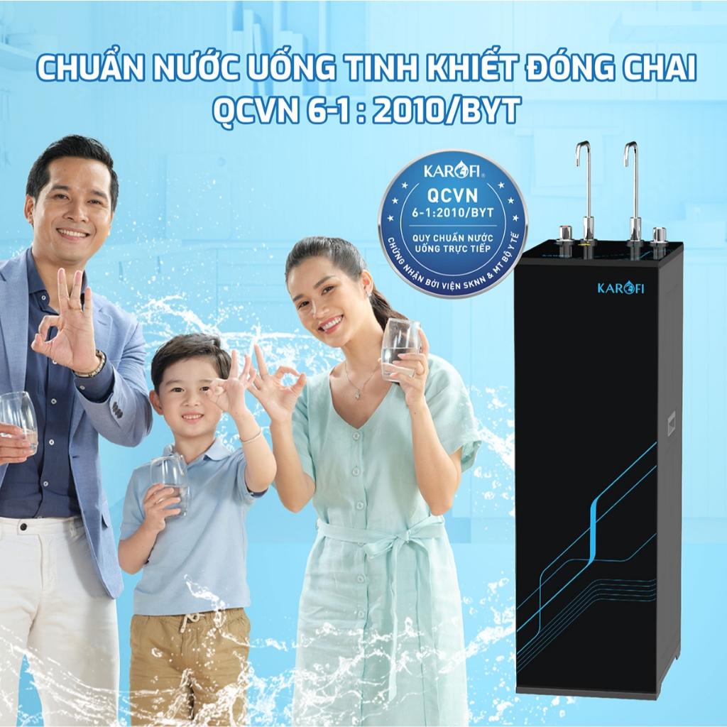 [TẶNG BỘ LÕI] Máy lọc nước NÓNG NGUỘI 11 lõi Karofi KAH-D18 - Gấp 3 Hydro-Ion-Kiềm Lắp đặt toàn quốc - Hàng Chính Hãng