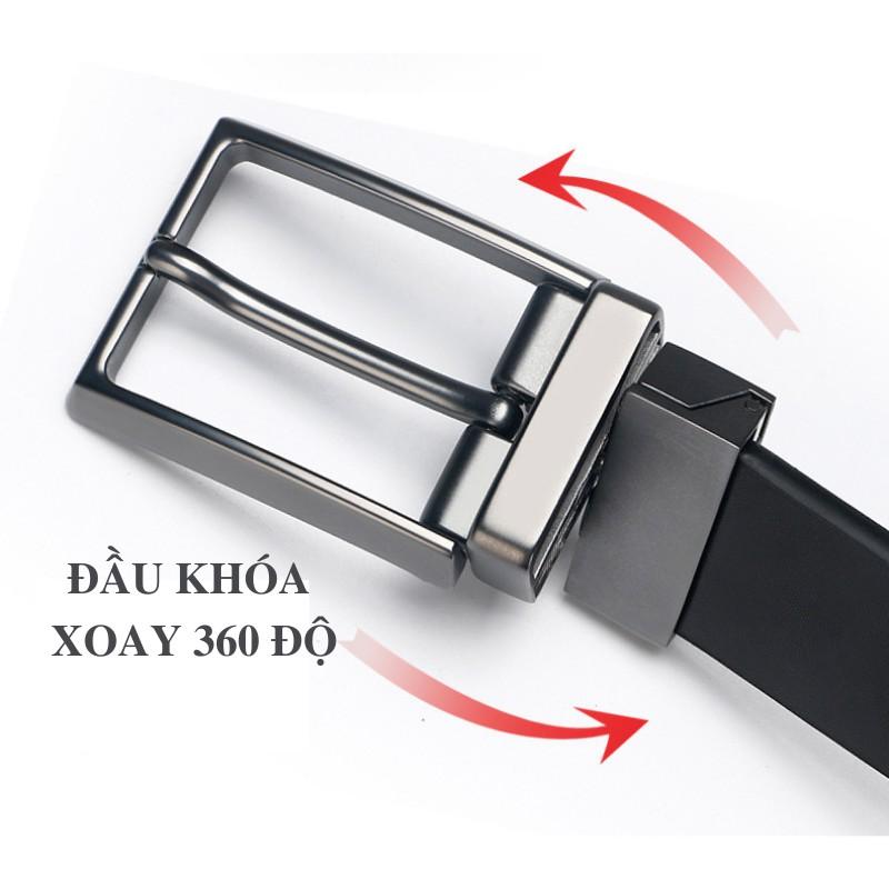 Thắt Lưng Nam Khóa Kim, Dây Nịt Nam Da Bò 100% TLG005