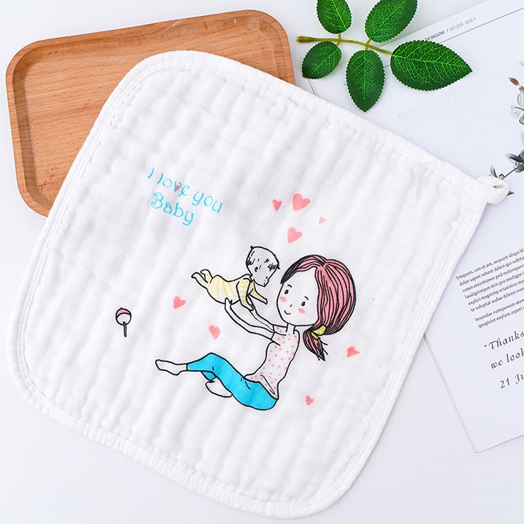 Set 5 Khăn Sữa 6 Lớp Vải Xô Hút Nước Siêu Tốt Họa Tiết Đáng Yêu