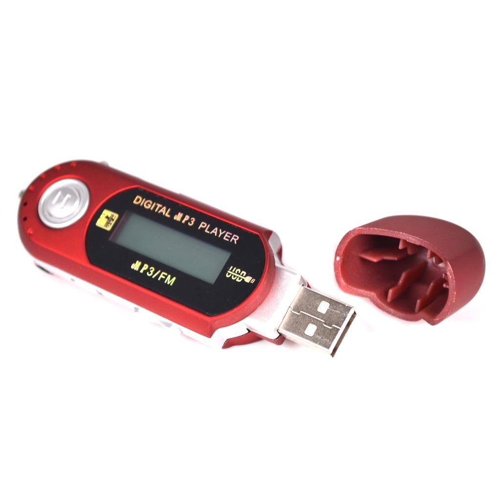 8GB USB 2.0 Flash Drive LCD MP3 Music Player With FM Radio 8G Red