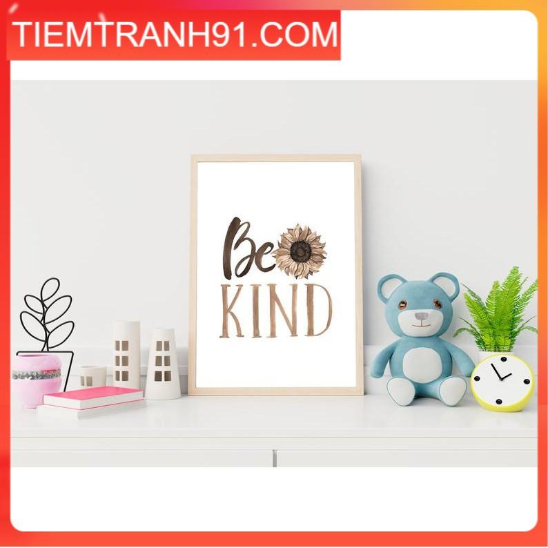 Tranh treo tường | Tranh cho bé-Watercolor Be Kind Wall Art 51 , tranh canvas giá rẻ