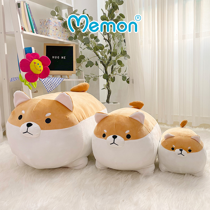 Gấu bông chó Corgi cao cấp Memon - Thú nhồi bông chó corgi mập tròn dễ thương, mềm mịn