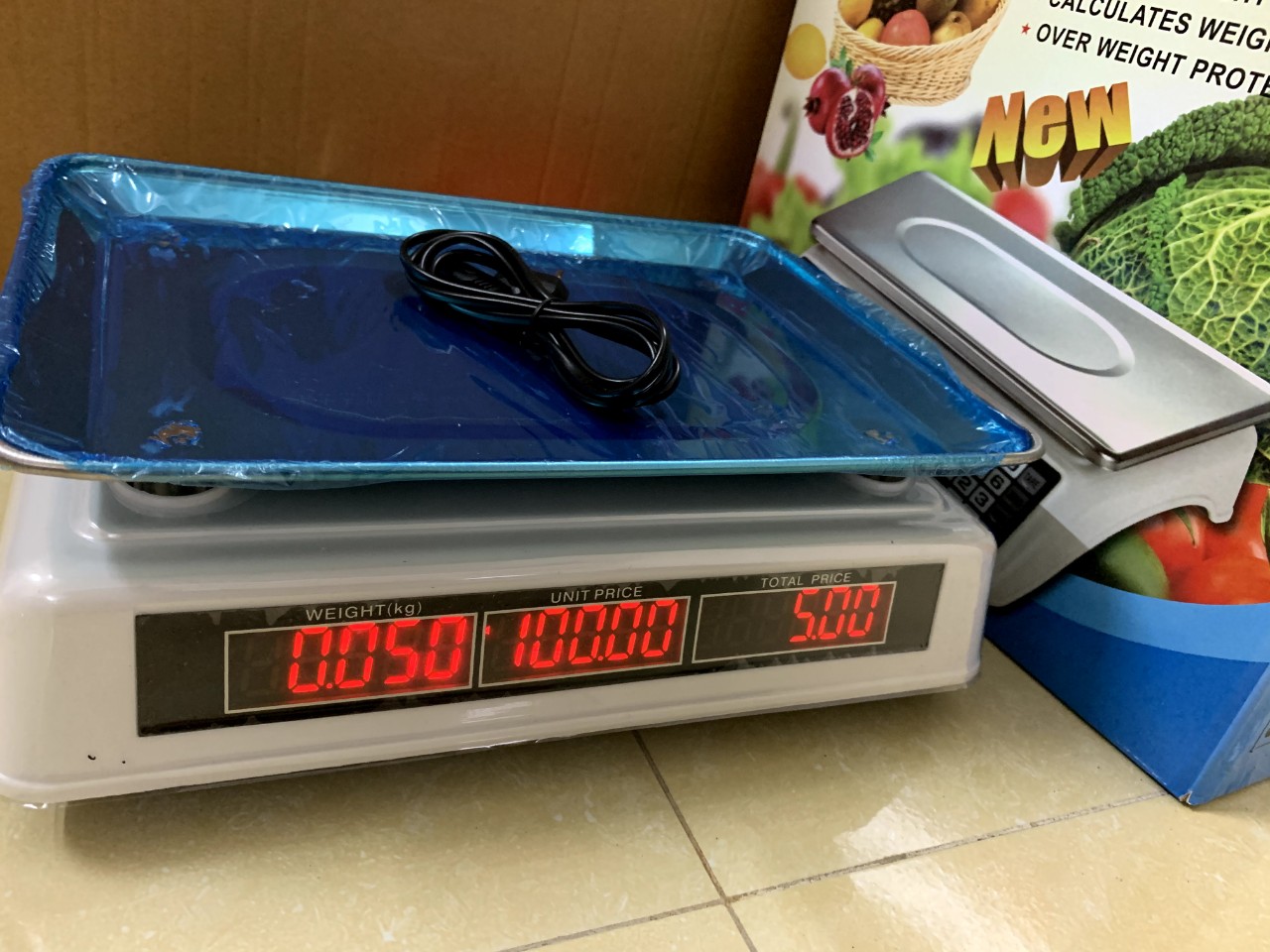 CÂN BÁN HÀNG ĐIỆN TỬ TÍNH TIỀN 40kg ACS723. MÀN HÌNH TÍNH TIỀN 2 MẶT