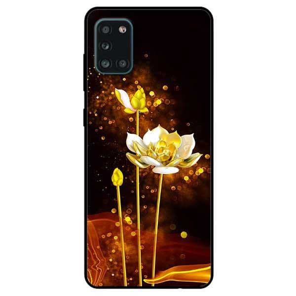 Ốp lưng dành cho Samsung Galaxy A12 - A21s - A31 - mẫu Sen Trắng Vàng 2