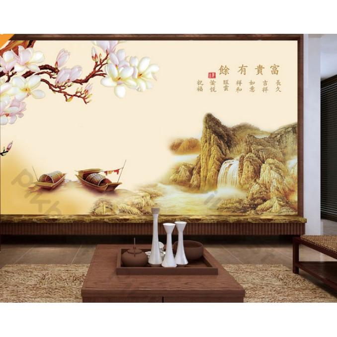 Tranh dán tường Hoa đòa trên núi Tranh dán nguyên tấm lớn MS635521