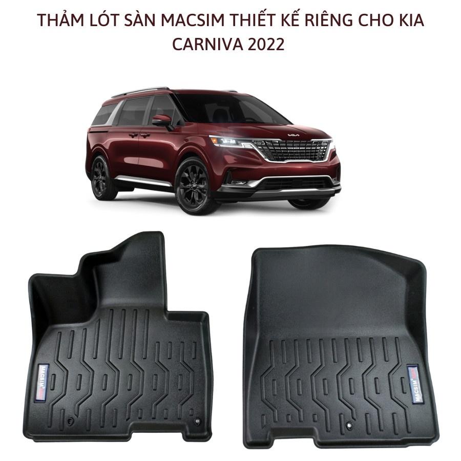 Thảm lót sàn xe ô tô Kia Carnival  7 chỗ Nhãn hiệu Macsim chất liệu nhựa TPV cao cấp màu đen(FDW-243)
