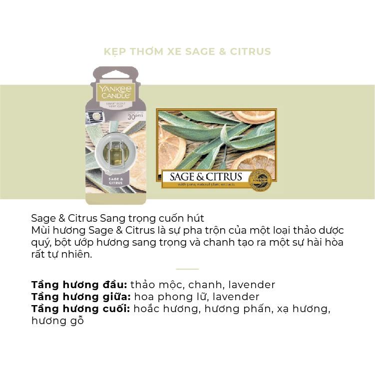 Kẹp thơm xe Yankee Candle - Sage &amp; Citrus