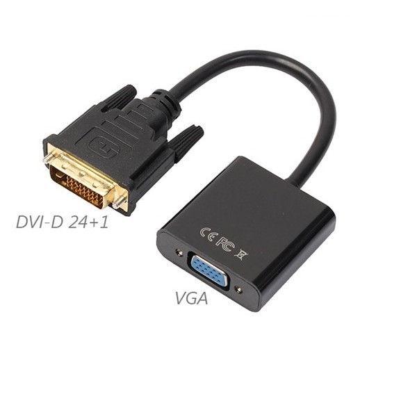 Cáp Chuyển Đổi Đầu DVI Ra VGA 25cm Chất Lượng Cao Chống Nhiễu