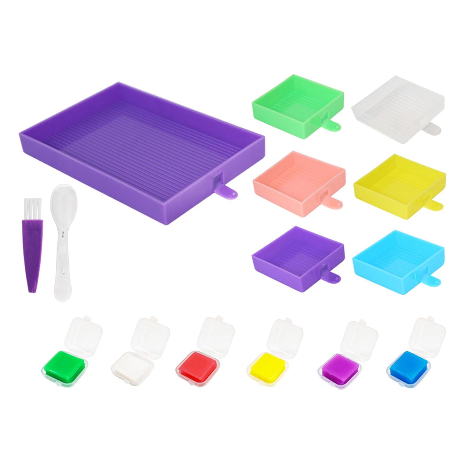 Diamond Paintings Tray Kits Glue Clay Muds Diamond Tray Dividers Container 5D Storage Organizer DIY Art Crafts Diamond Paintings Accessories