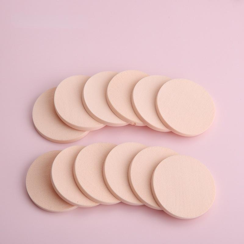 BEAUTY BLENDER Set 12 Mút Trang Điểm Hình Tròn Mềm Mịn Chuyên Dụng