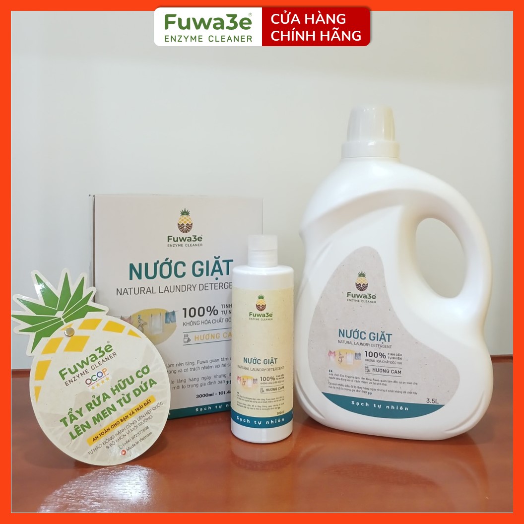 Nước giặt xả hữu cơ enzyme sinh học từ vỏ dứa Fuwa3e 3L