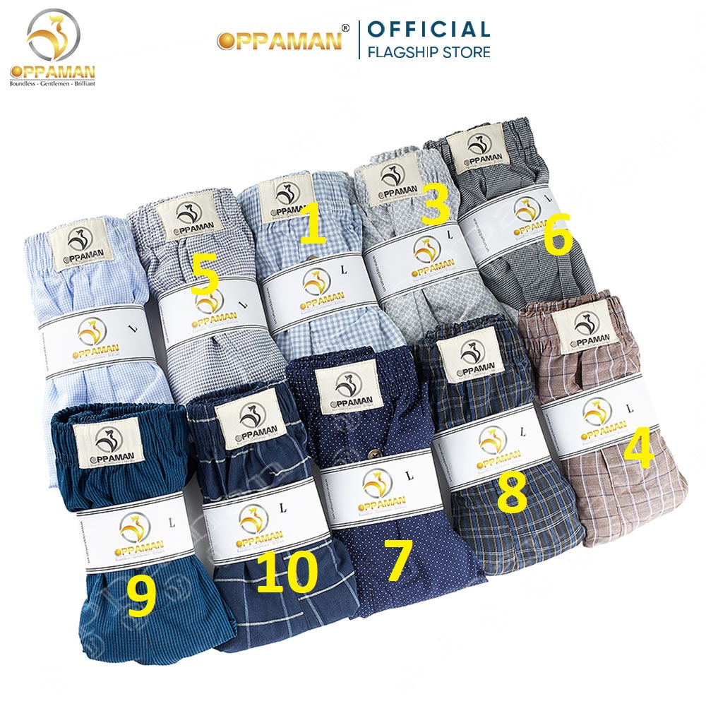 Quần đùi nam caro Oppaman kate cotton có túi khuy cài OD1- 1 cái