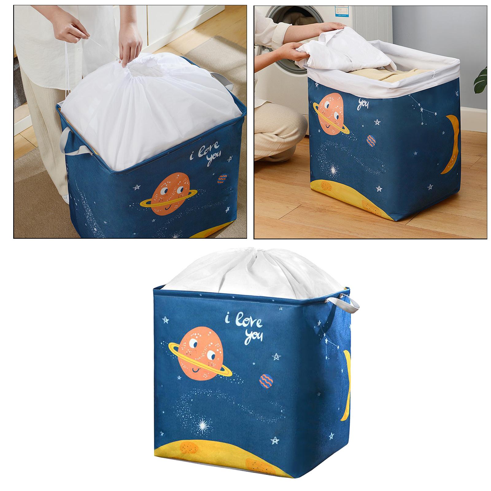 Large Organizer Storage Bag Clothes Pillow Blanket Storage Bag Planet 110L