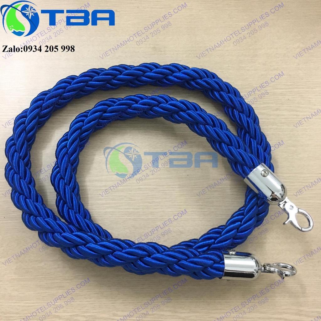 Dây thừng bện màu xanh dương móc khóa inox cao cấp thay thế cho trụ chắn inox