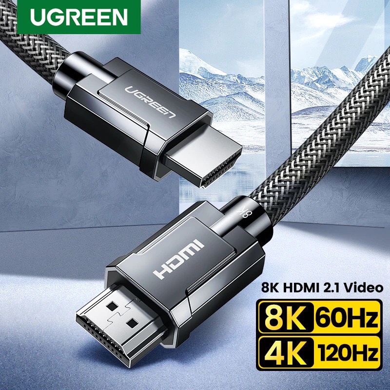 Cáp HDMI 2.1 Ugreen ULTRA HD 8K@60Hz 48Gbps Cao Cấp HD135 hàng chính hãng