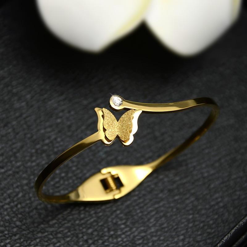 Vòng Tay Bướm Titan Phun Cát Không Rỉ