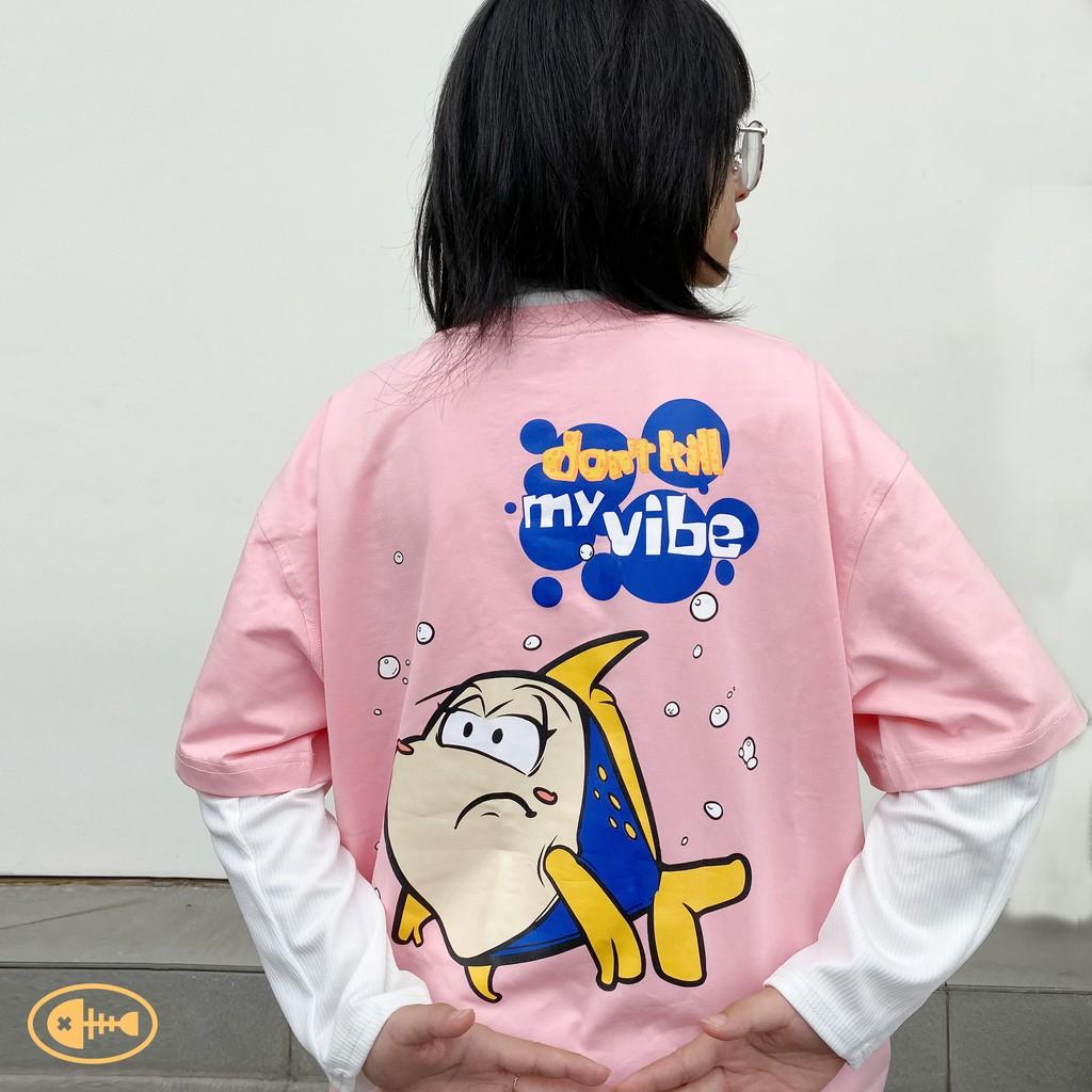 Áo thun nữ cotton màu hồng san hô in hình | DKMV Coral Empty Tee