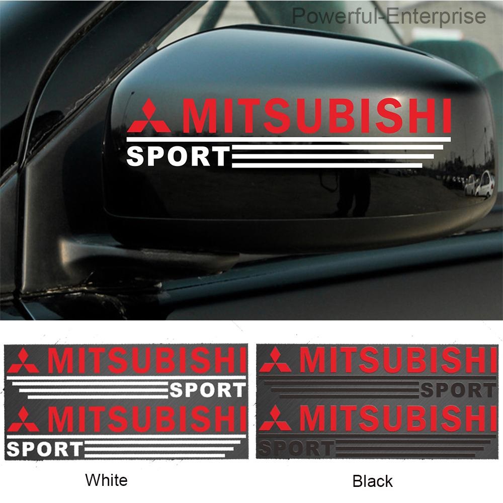Bộ 2 Tem Dán Gương Chiếu Hậu Ô Tô MITSUBISHI AZONE