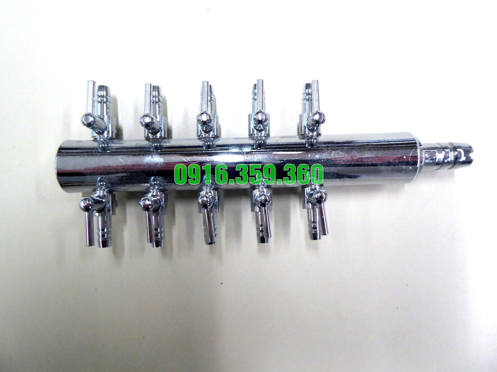 Van Inox Chia 10 Khí Oxy/Co2 Khóa Điều Chỉnh Vòi Chia