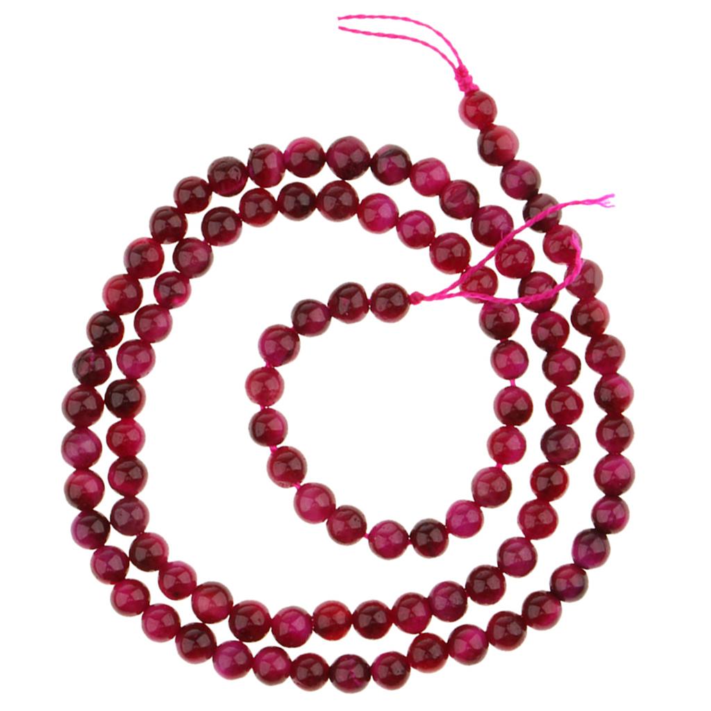 1 Strand Natural Stone Rose Red Tiger Eye Agate Loose Beads Lot Craft 4mm