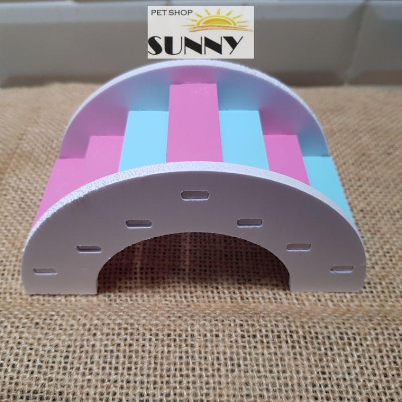 Cầu thang gỗ ép nhựa trang trí chuồng hamster