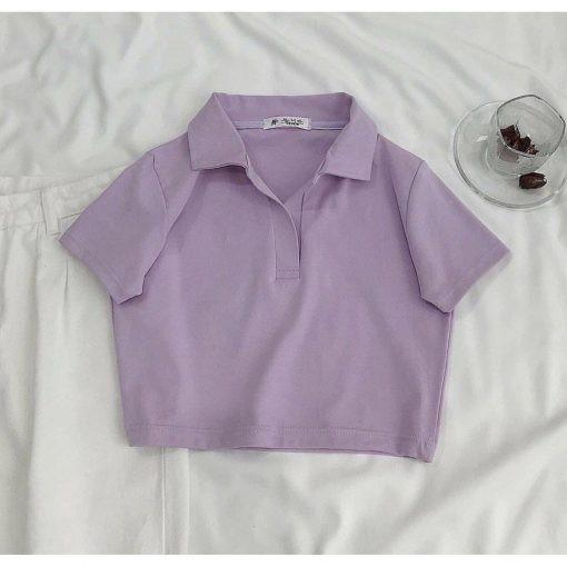 Áo Croptop Polo Basic CT14