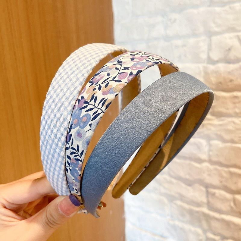Băng đô cài tóc HACHIKI hoạ tiết caro dễ thương bản rộng kiểu Hàn Quốc CAITOC