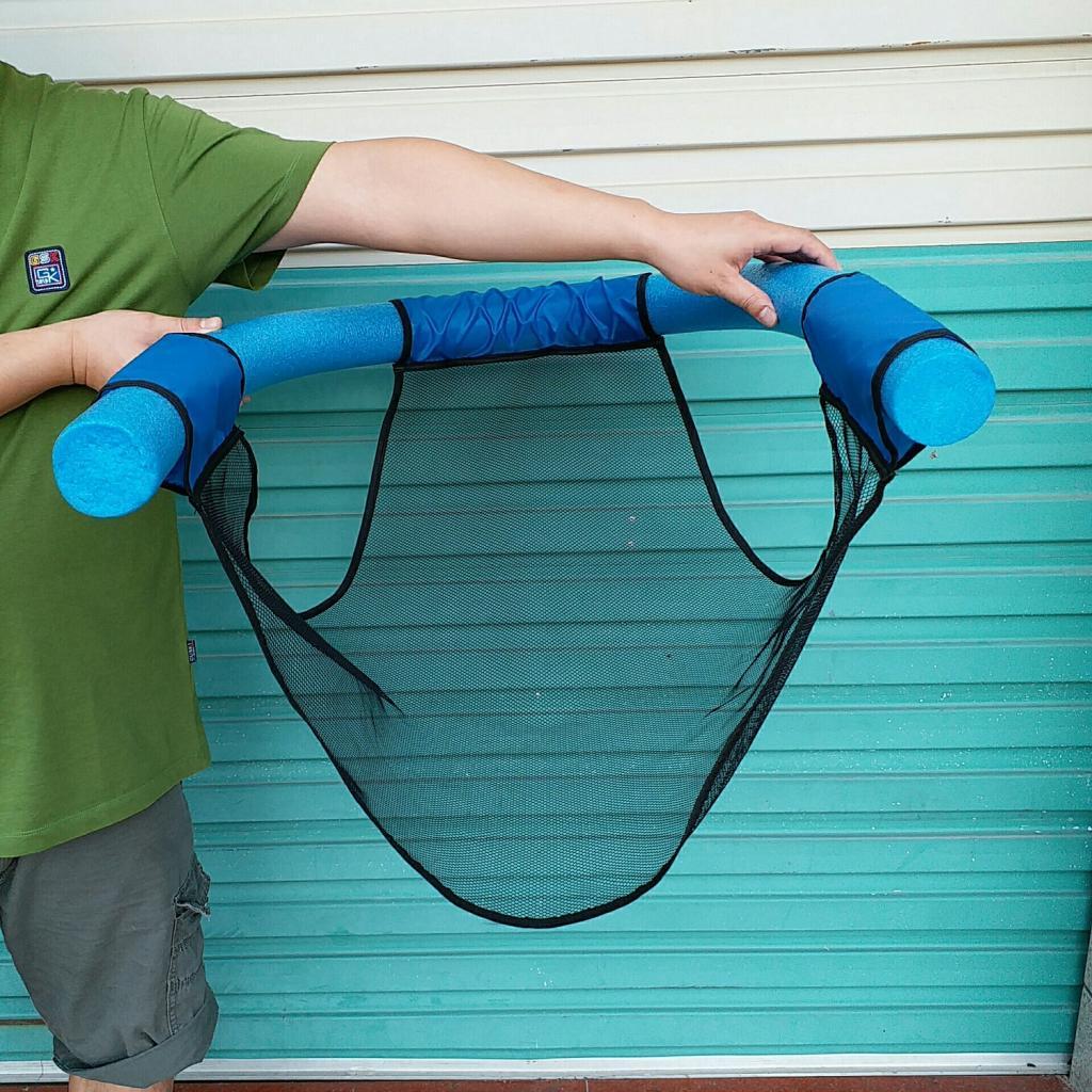 2xFloating Pool Noodle Chair Net for Swimming Seat Water Relaxation Blue