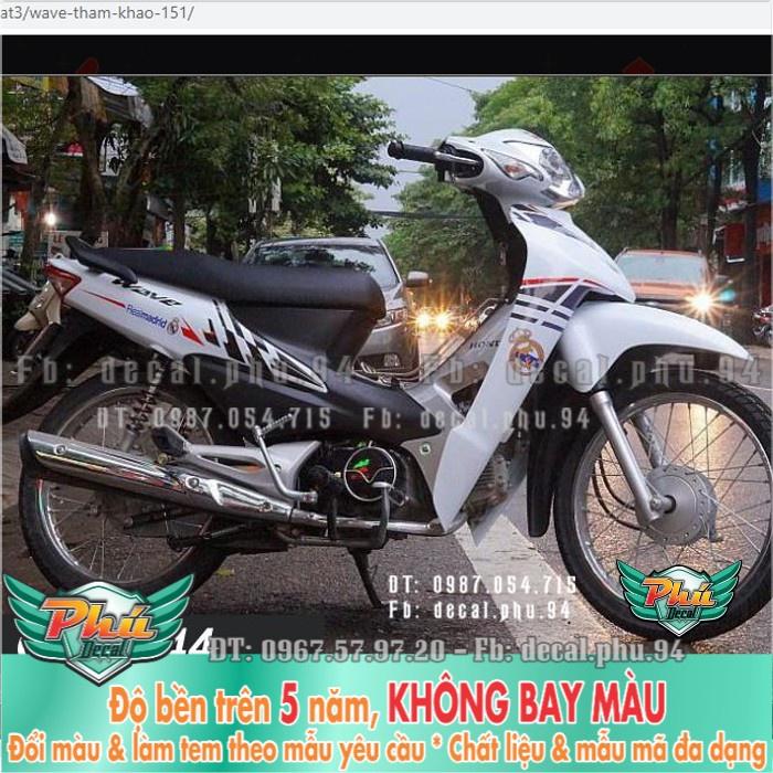 Tem rời Wave 100 xe trắng B