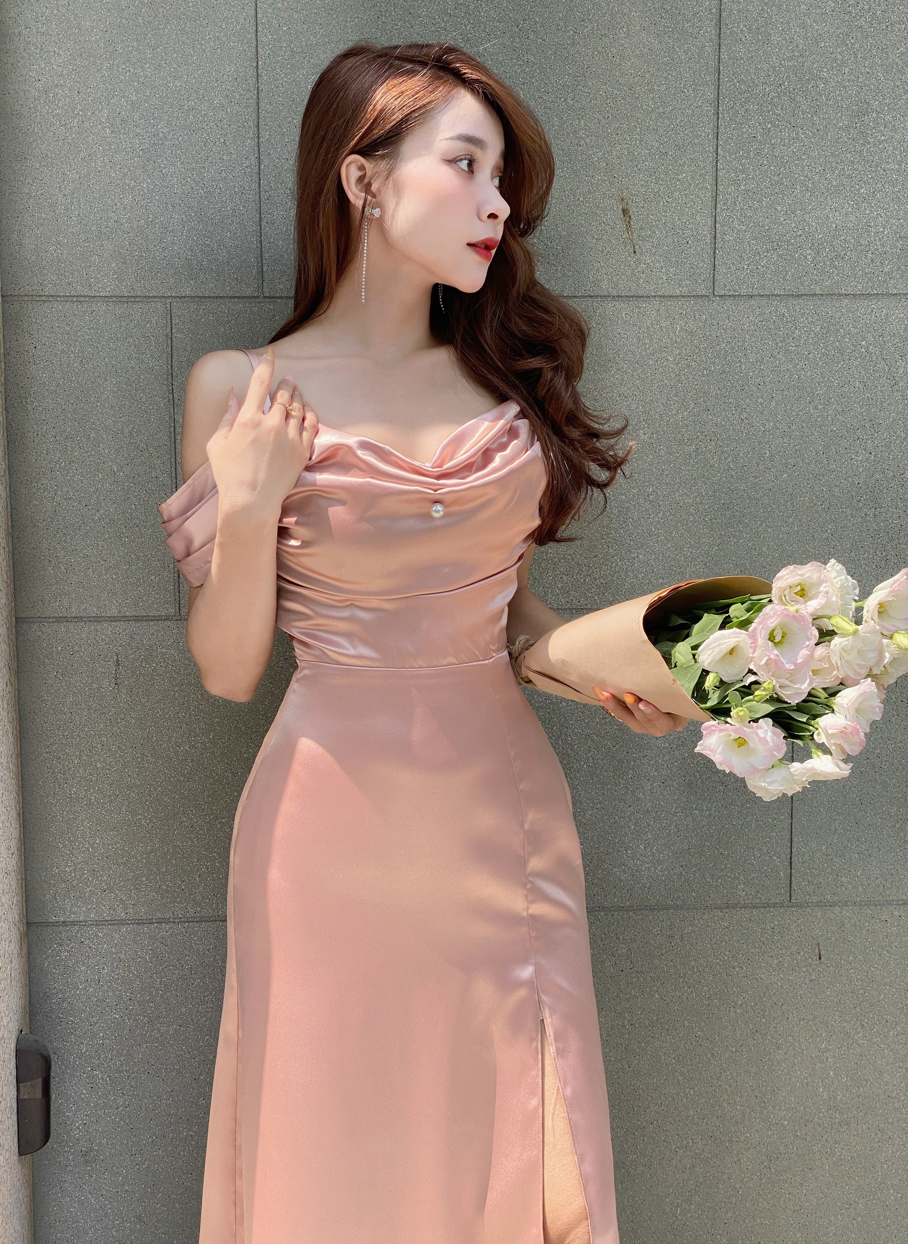 Santori Dress | Đầm lụa maxi dự tiệc trễ vai Story.clothes thời trang nữ