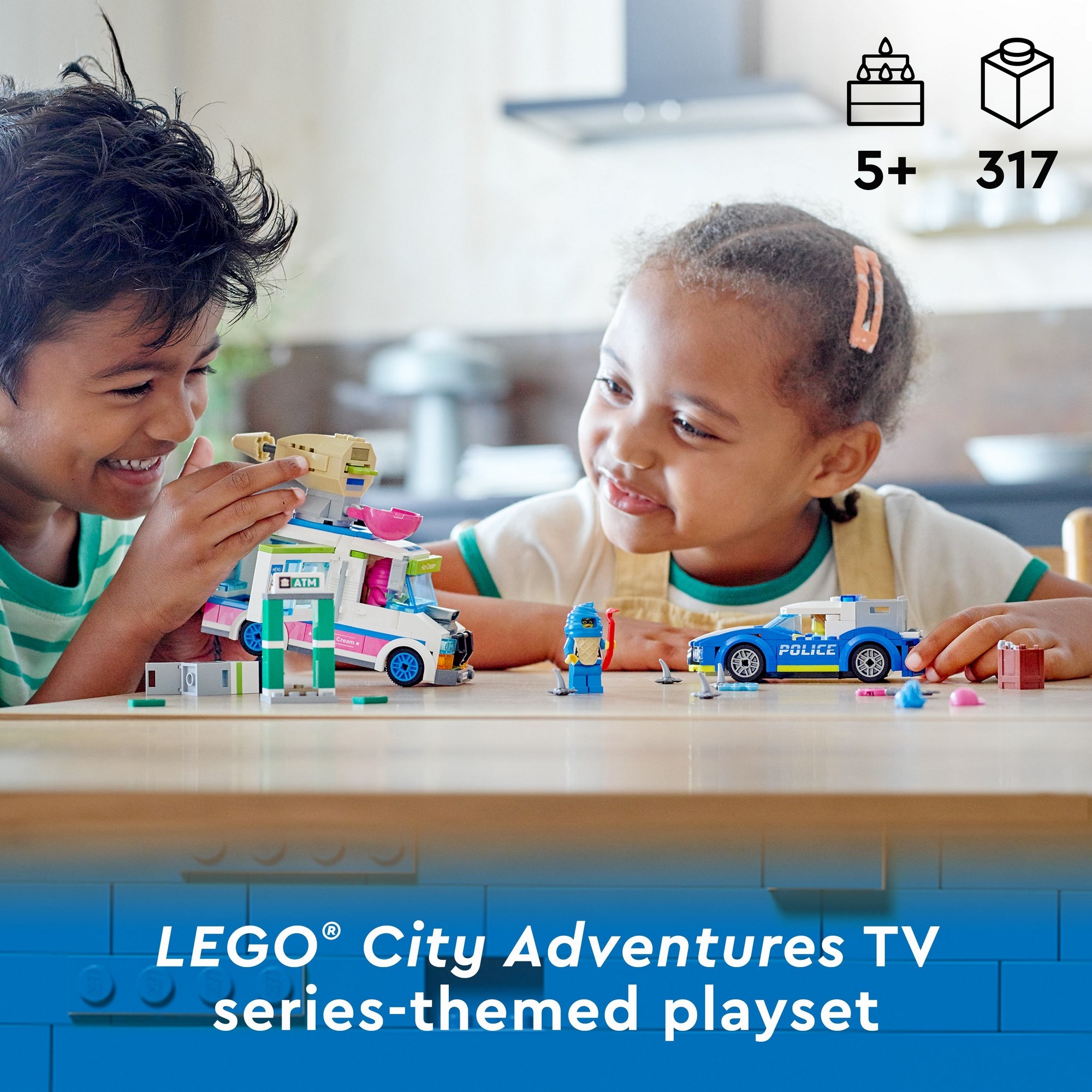 LEGO City 60314 Xe kem cảnh sát truy đuổi (317 chi tiết)