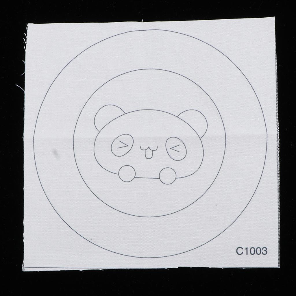 2 Sets Animal Punch Kits With Punch Embroidery Pen DIY Crafts Panda