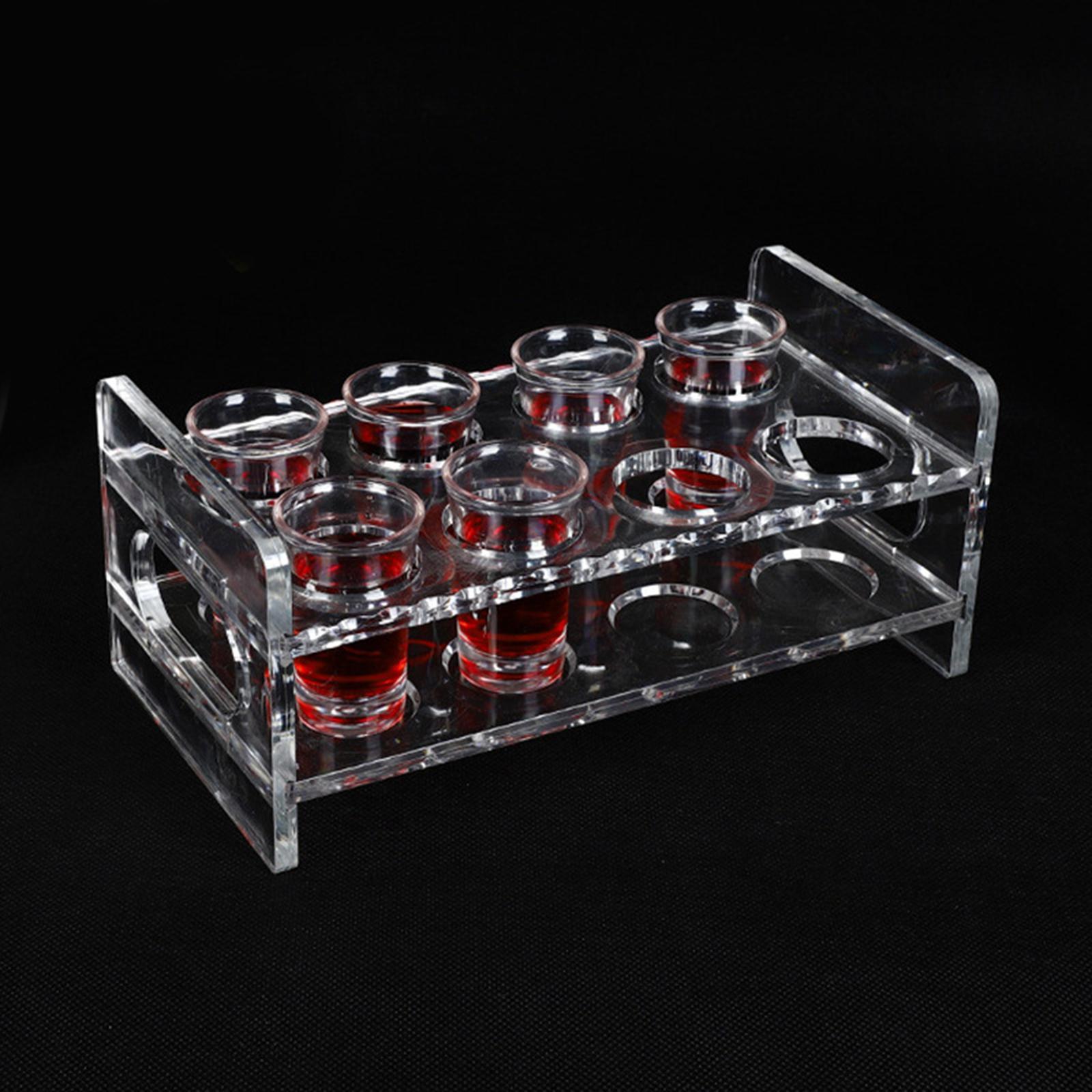 Acrylic Cup Rack Durable Unique Drinkware Portable 12 Round Holes for Party