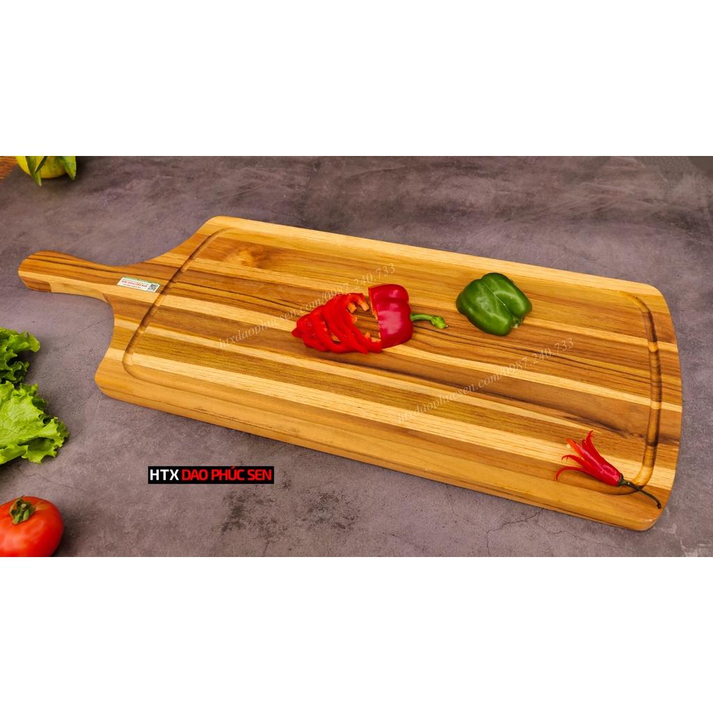 Thớt Gỗ Teak Cao Cấp - Cắt Thái, Trang Trí - 72x28x2cm - CNTC01 | HTX DAO PHÚC SEN