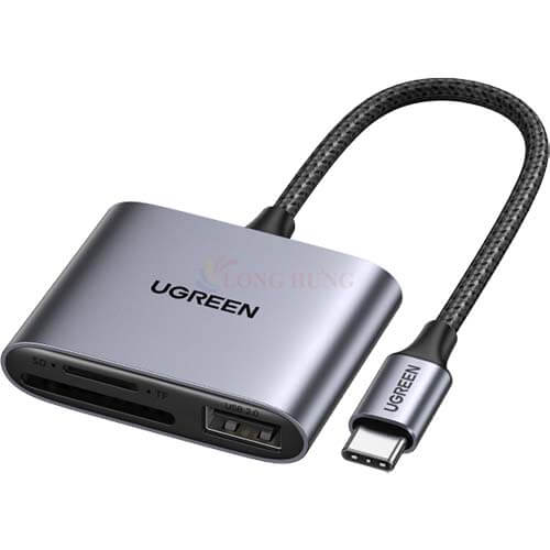 Cổng chuyển đổi Ugreen 3-in-1 USB-C Multifunction Card Reader CM387 80798 - Hàng chính hãng