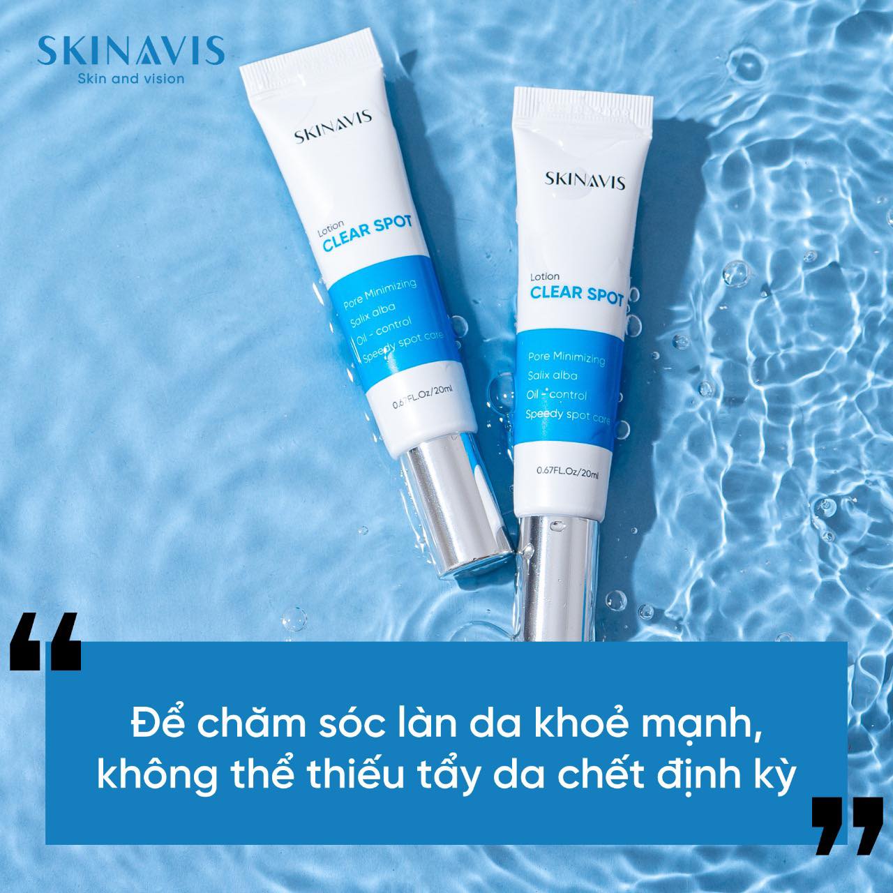 Lotion Kiểm Soát Mụn Và Dầu Nhờn Skinavis BHA Clear Spot Giảm Ngừa Mụn Ẩn Mụn Đầu Đen Đầu Trắng Bã Nhờn 20ml