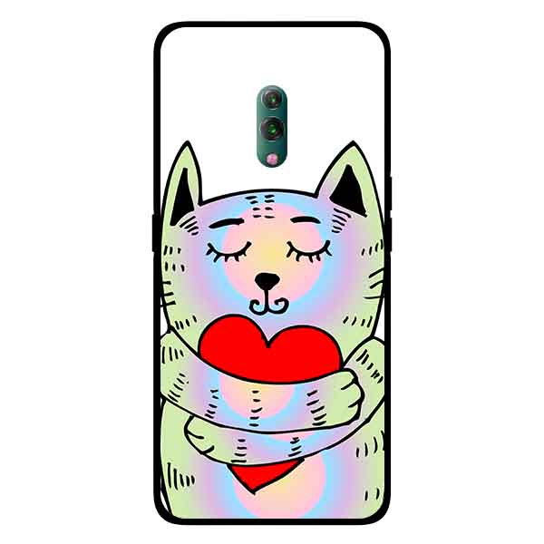 Ốp Lưng in cho Oppo K3 Mẫu Mèo Tim - Hàng Chính Hãng
