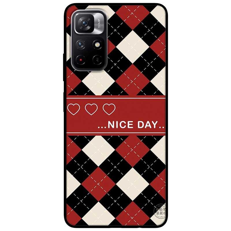 Ốp lưng dành cho Xiaomi Redmi Note 11 5G - Redmi Note 11T - Redmi Note 11S mẫu Nai Day Đỏ Đen